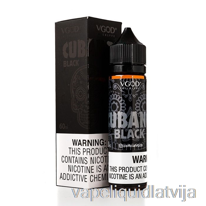 Cubano Black - Vgod E-liquid - 60ml 0mg Vape šķidrums